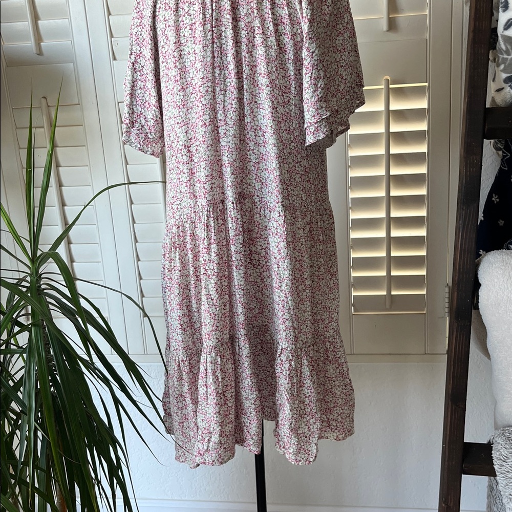 🌸 GiGio Floral Boho Tassel Tie Tiered Dress – Size Small 🌸 - Picture 5 of 7